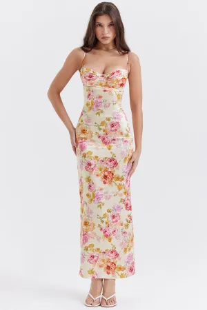 Sicilia Floral Graceful Print Maxi Dress