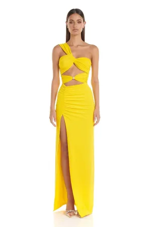 Superlative Elegance Graceful Yellow Maxi Dress