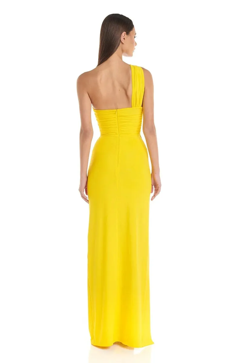 Superlative Elegance Graceful Yellow Maxi Dress