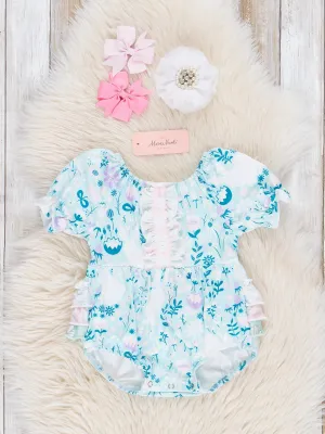 Teal Garden Ruffle Bubble