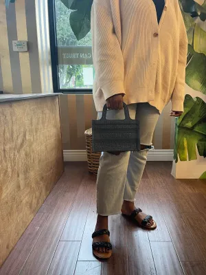 Trendy Inspired Dior Denim Mini Book Tote