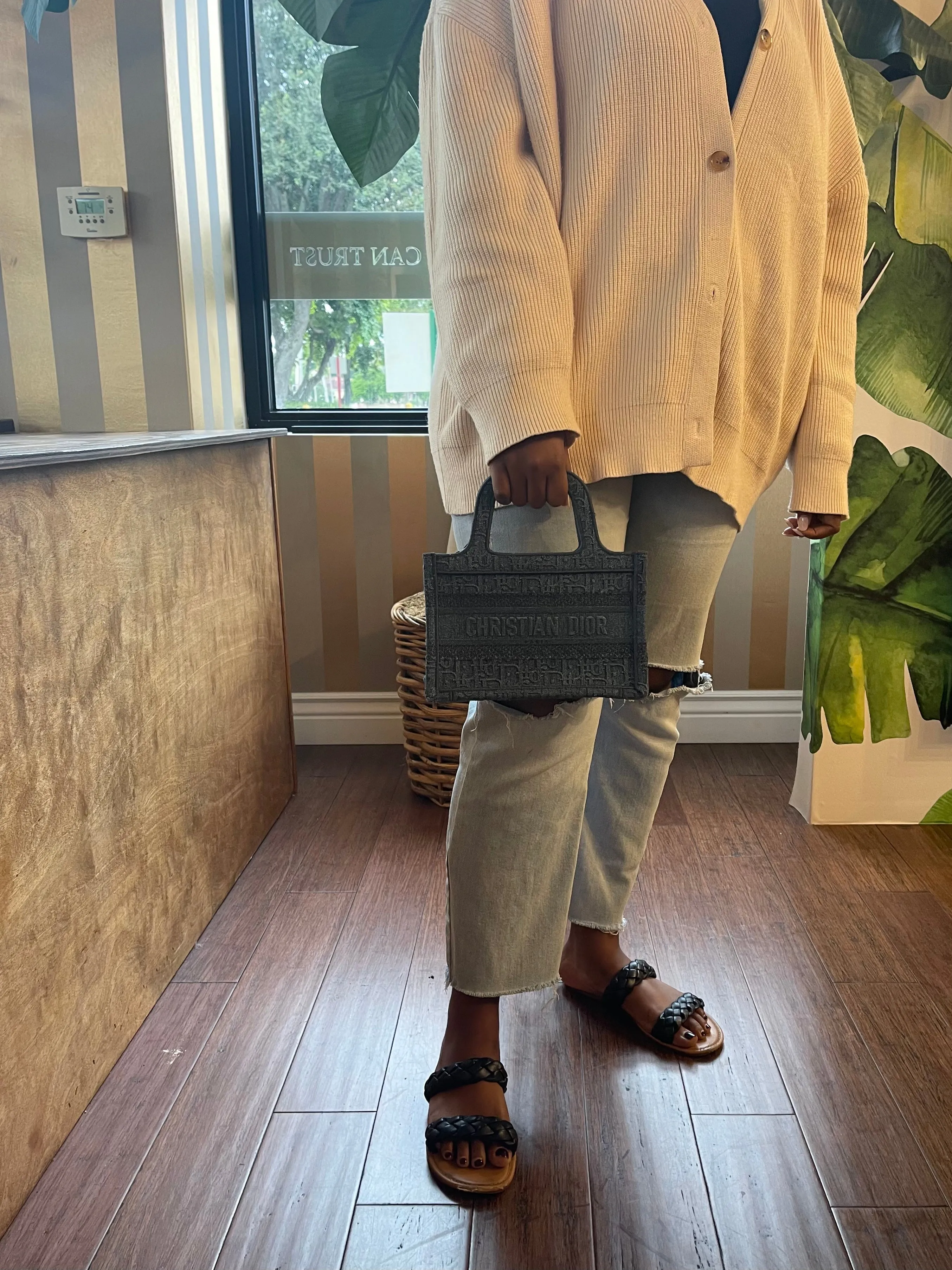 Trendy Inspired Dior Denim Mini Book Tote