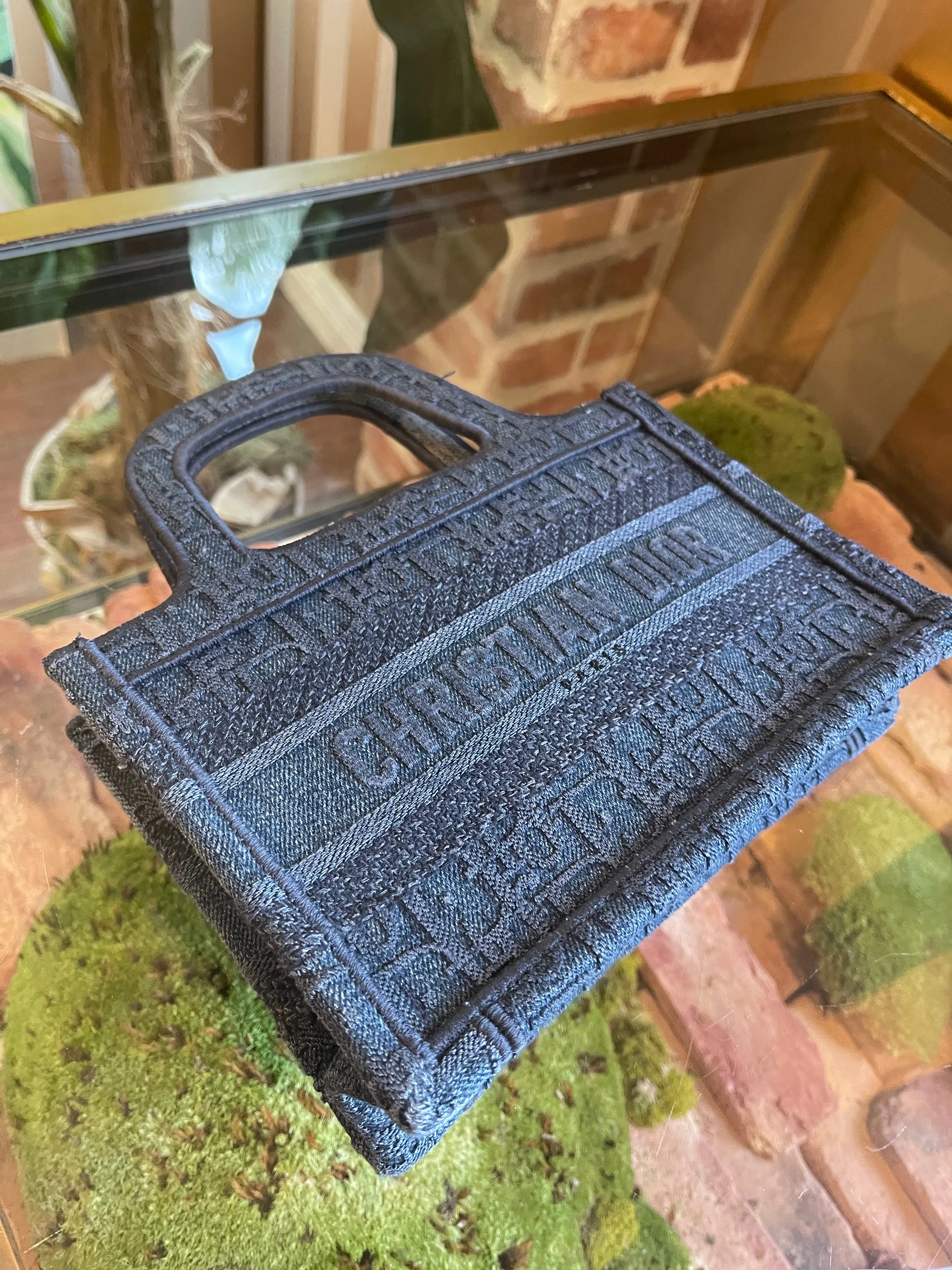 Trendy Inspired Dior Denim Mini Book Tote