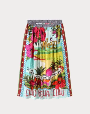 Vanessa Printed Love Midi Skirt