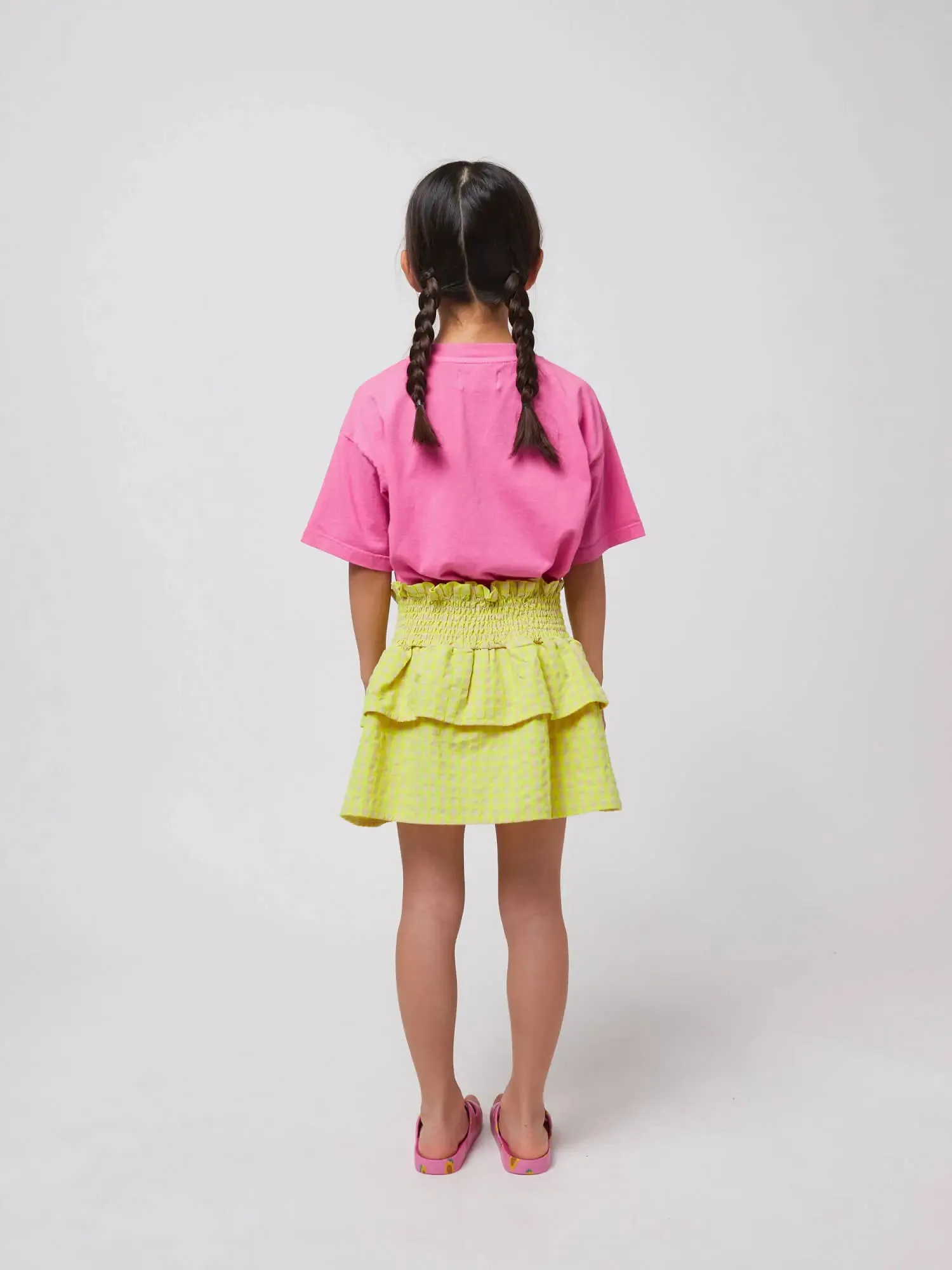 Vichy ruffle skirt