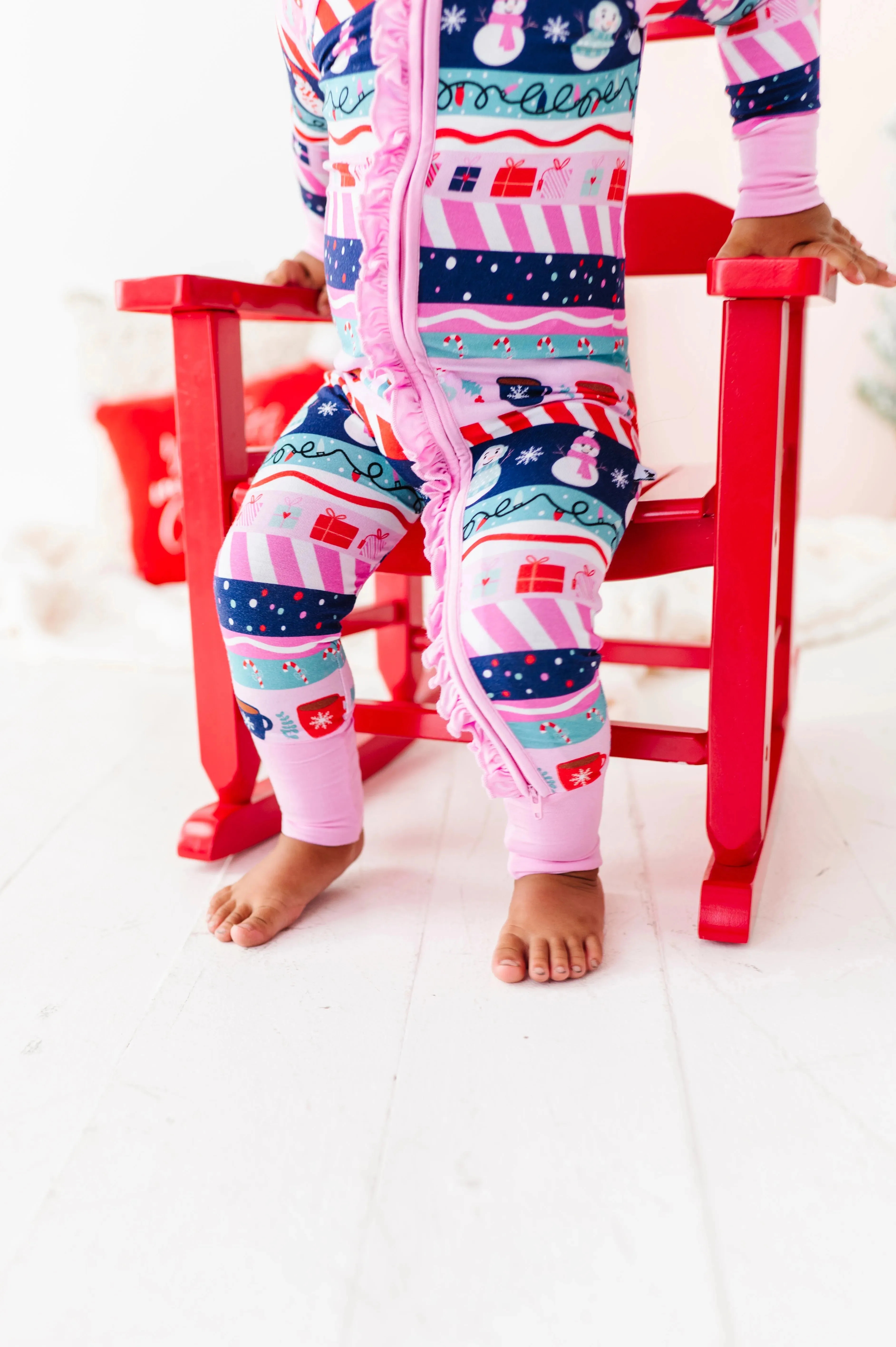 Whimsical Winters Ruffle Convertible Footie